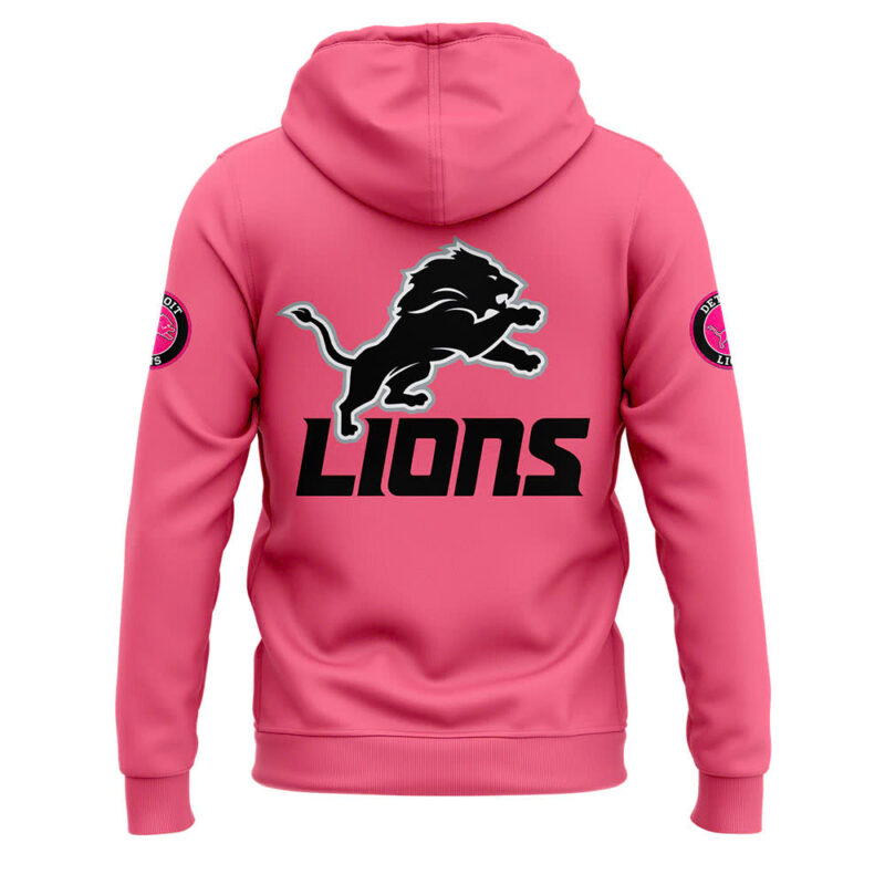 Limited Detroit Lions 2024 "Breast Cancer Awareness" Hoodie - Image 3