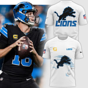 Men's Pro Standard White Detroit Lions Mash Up T-Shirt V2