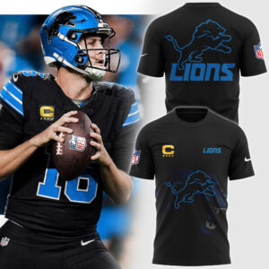 Men's Pro Standard Black Detroit Lions Mash Up T-Shirt V2