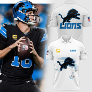 Men's Cutter & Buck White Detroit Lions Prospect Textured Stretch Polo V2