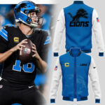 Men's NFL Pro Line by JH Design Blue Detroit Lions Full-Bomber Lightweight Jacket V2
