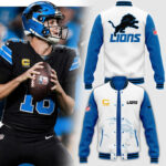 Men's NFL Pro Line by JH Design White Detroit Lions Full-Bomber Lightweight Jacket V2
