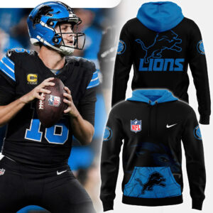 Men's Fanatics Black Detroit Lions Alternate Helmet Pullover Hoodie