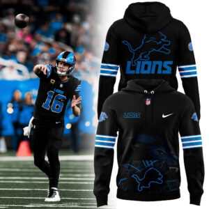 Men’s Fanatics Black Detroit Lions Alternate Helmet Pullover 2024 Hoodie