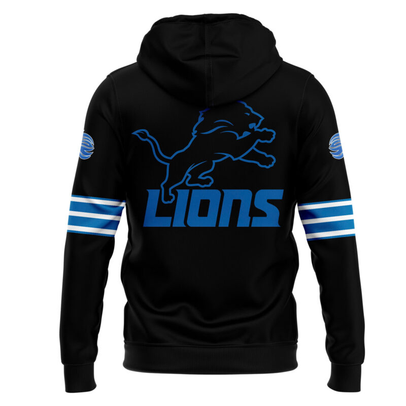 Men’s Fanatics Black Detroit Lions Alternate Helmet Pullover 2024 Hoodie - Image 3
