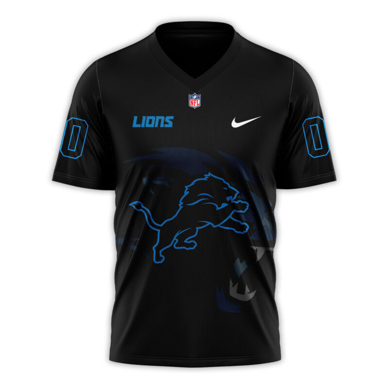 Men’s Fanatics Black Detroit Lions Alternate Helmet Pullover 2024 Jersey - Image 2