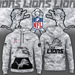 Men's Nike Arctic Camo Detroit Lions 2024 Salute to Service Club Fleece Pullover Hoodie