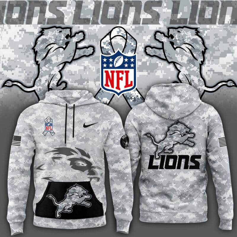 Men's Nike Arctic Camo Detroit Lions 2024 Salute to Service Club Fleece Pullover Hoodie