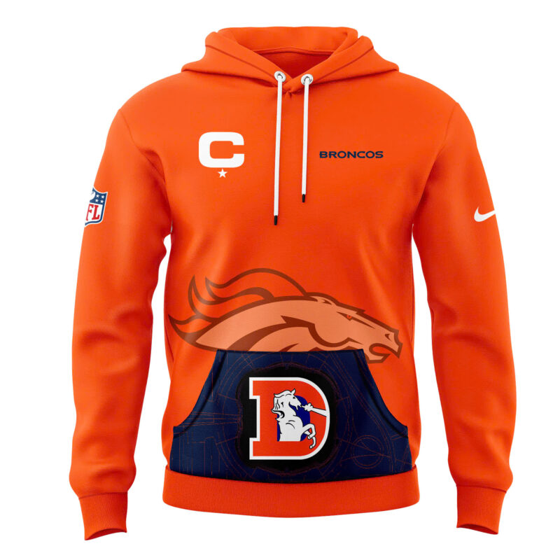 Denver Broncos Alternate Helmet Pullover Hoodie - Image 2