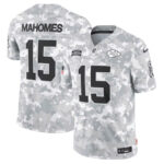 Men's Nike Patrick Mahomes Arctic Camo Kansas City Chiefs 2024 Salute to Service Limited Personalized Jersey