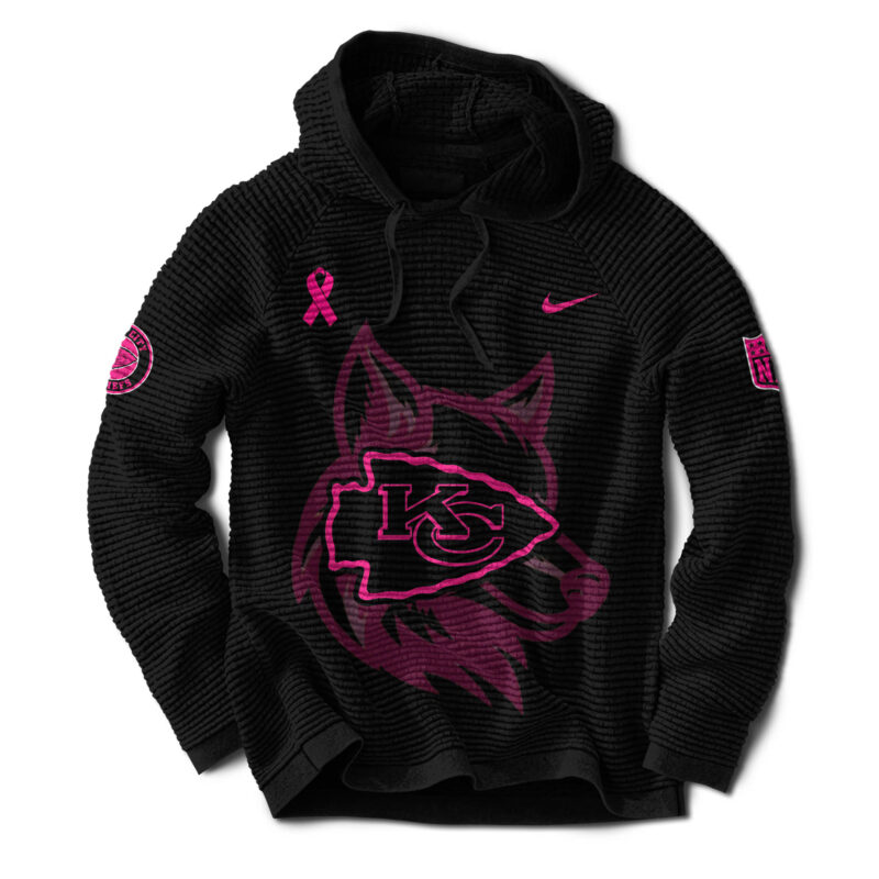 Men's Nike Black Kansas City Chiefs 2024 NFL Crucial Catch Club Pullover Waffle Hoodie - Image 2