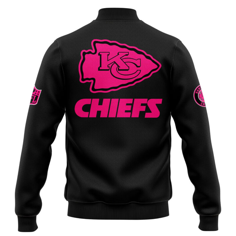 Men’s Nike Black Kansas City Chiefs 2024 NFL Crucial Catch Club Bomber Jacket - Image 3
