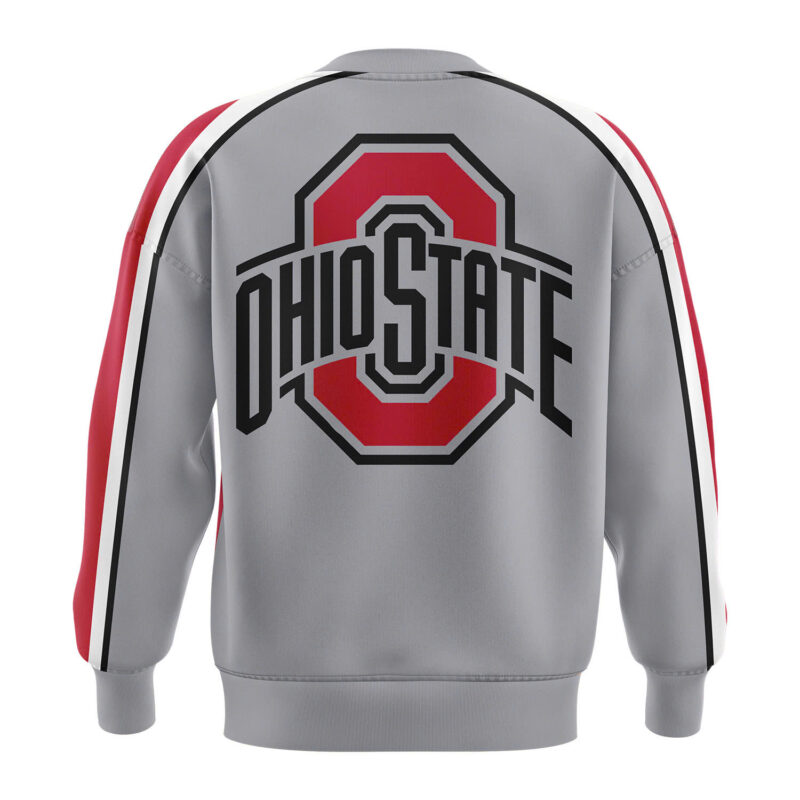 Men’s Ohio State Buckeyes Nike Gray Game Sweatshirt - Image 3