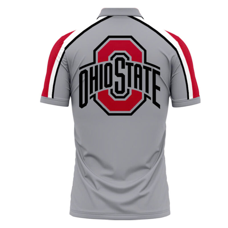 Men’s Ohio State Buckeyes Nike Gray Game Polo - Image 3