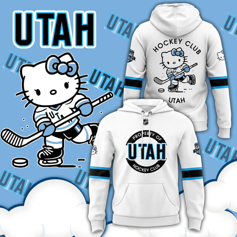 2024 Utah Hockey Club x Hello Kitty 50th Anniversary Hoodie (White)