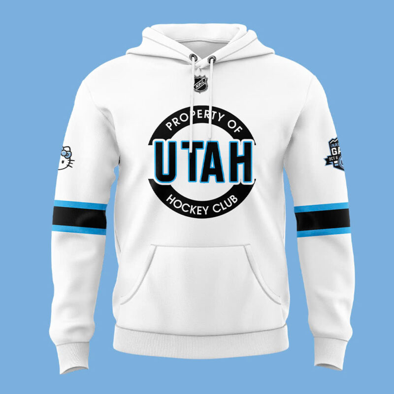 2024 Utah Hockey Club x Hello Kitty 50th Anniversary Hoodie (White) - Image 2
