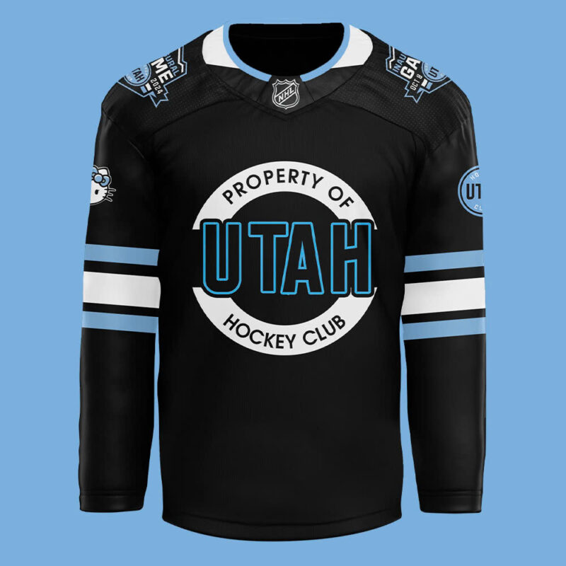 2024 Utah Hockey Club x Hello Kitty 50th Anniversary Hockey Jersey (Black) - Image 2