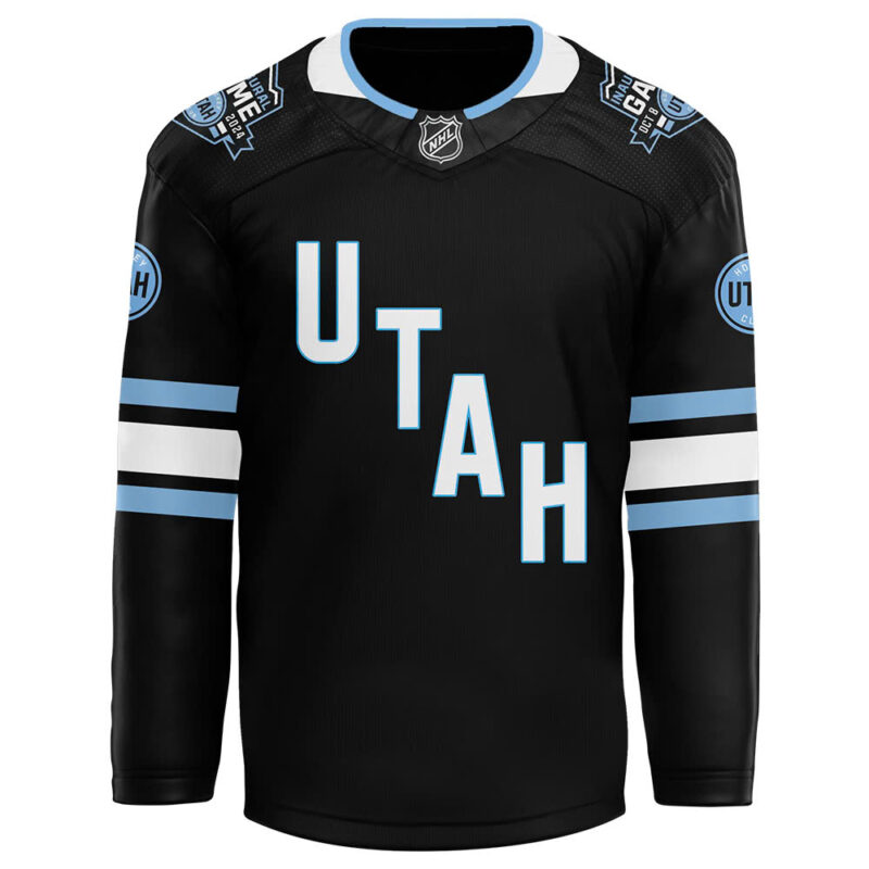 Utah Hockey Club 2024 NHL Hockey Jersey (Black) - Image 2