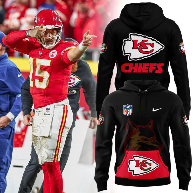 Men's Fanatics Black Kansas City Chiefs Blackout Pullover Hoodie