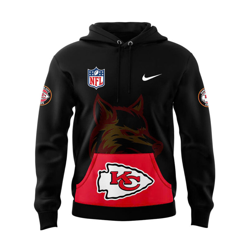 Men's Fanatics Black Kansas City Chiefs Blackout Pullover Hoodie - Image 2