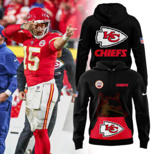 Men's Fanatics Black Kansas City Chiefs Blackout Pullover Hoodie V2