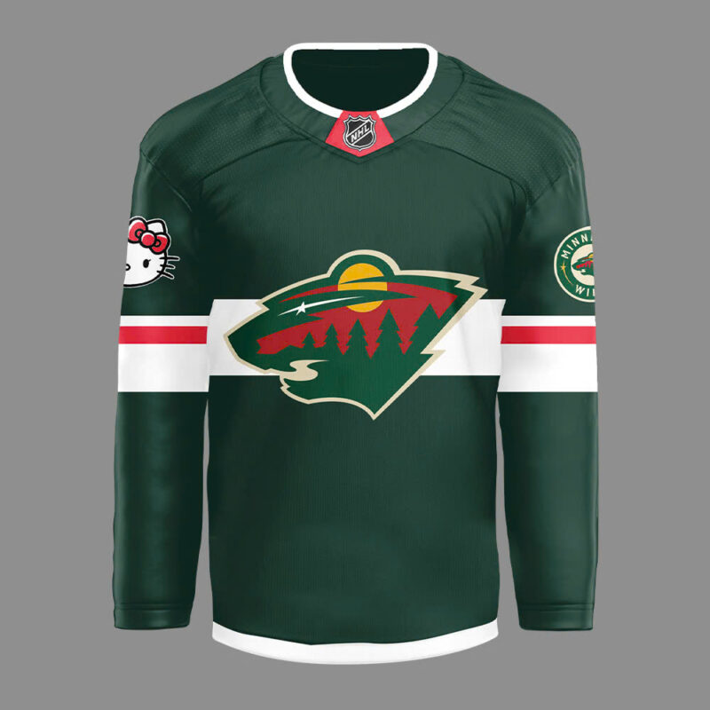 2024 Minnesota Wild x Hello Kitty 50th Anniversary Exclusive Jersey - Image 2