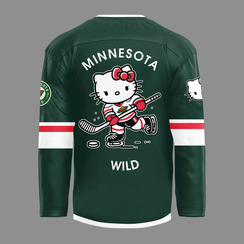 2024 Minnesota Wild x Hello Kitty 50th Anniversary Exclusive Jersey - Image 3