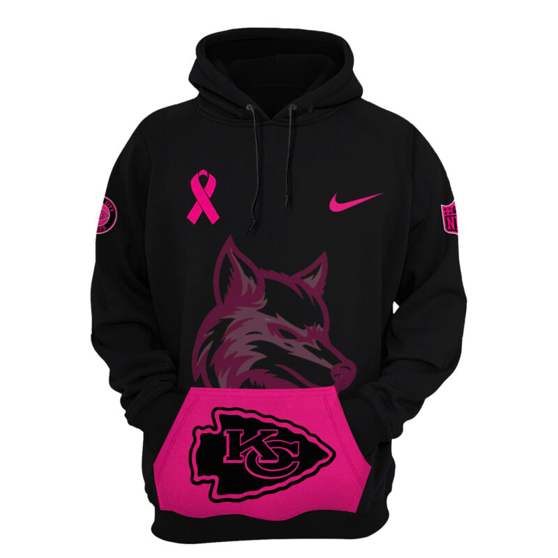 Kid's Nike Black Kansas City Chiefs 2024 NFL Crucial Catch Club Pullover Hoodie - Image 2