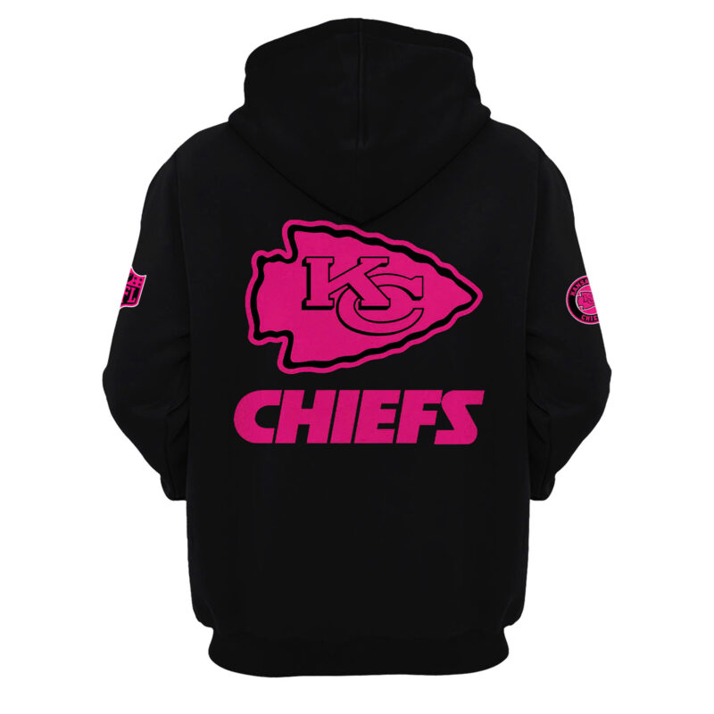 Kid's Nike Black Kansas City Chiefs 2024 NFL Crucial Catch Club Pullover Hoodie - Image 3