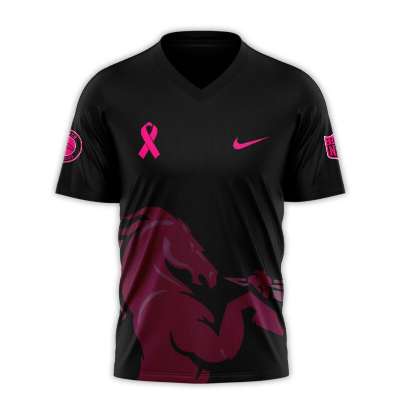 Unisex's Nike Black Denver Broncos 2024 NFL Crucial Catch V neck T shirt - Image 2