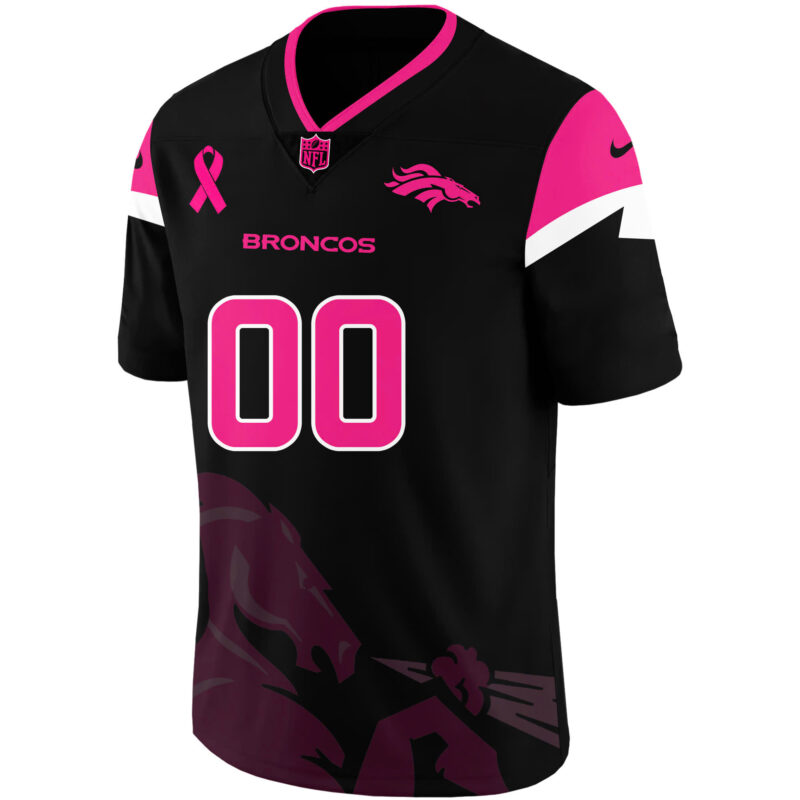 Men’s Nike Black Denver Broncos 2024 NFL Crucial Catch Football Personalized Jersey - Image 2