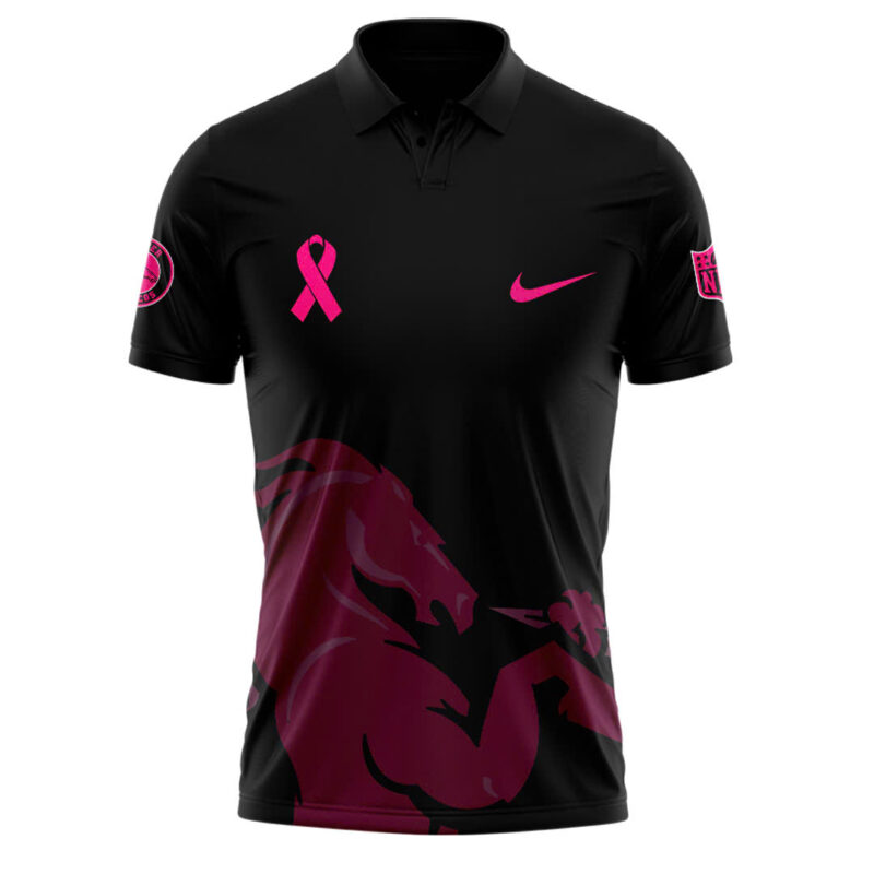 Men’s Nike Black Denver Broncos 2024 NFL Crucial Catch Polo - Image 2