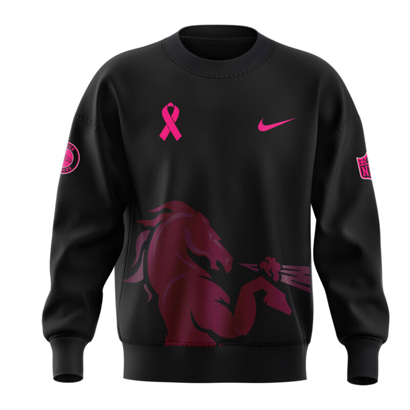 Men’s Nike Black Denver Broncos 2024 NFL Crucial Catch Sweatshirt - Image 2