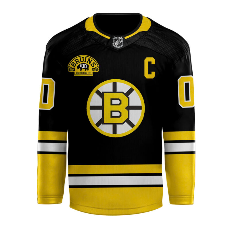 Men's Fanatics 2024 Boston Bruins Centennial Game Personalized Jersey - Image 2
