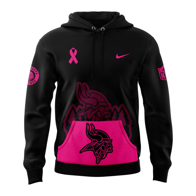 Men’s Nike Black Minnesota Vikings 2024 NFL Crucial Catch Club Pullover Hoodie - Image 2