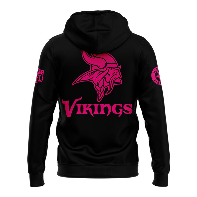 Men’s Nike Black Minnesota Vikings 2024 NFL Crucial Catch Club Pullover Hoodie - Image 3