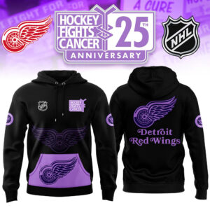 Detroit Red Wings x Hockey Fights Cancer 2024 Hoodie