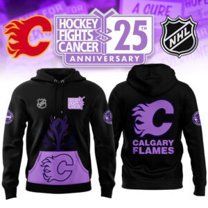 Calgary Flames "Hockey Fight Cancer" 2024 Hoodie
