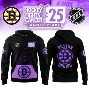 Boston Bruins x Hockey Fights Cancer 2024 Hoodie