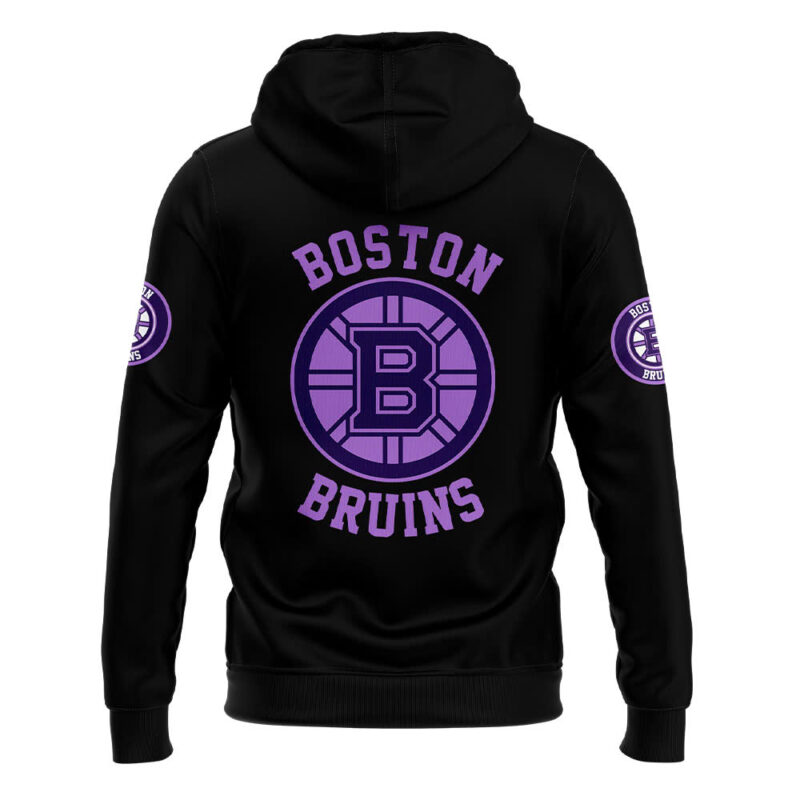 Boston Bruins x Hockey Fights Cancer 2024 Hoodie - Image 3