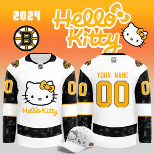 Boston Bruins x Hello Kitty 50th Anniversary Exclusive Personalized Jersey