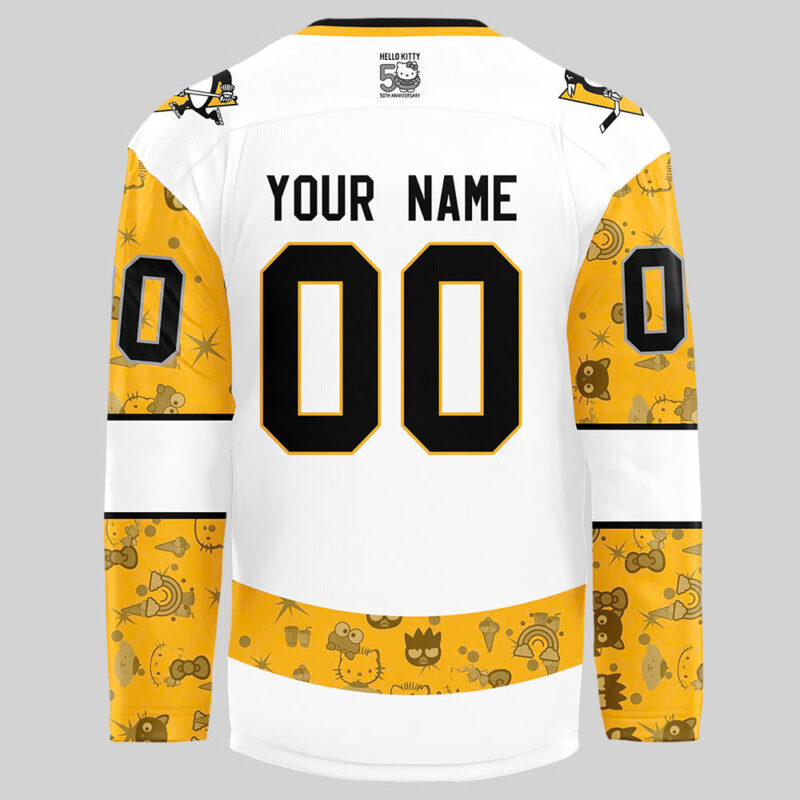 Pittsburgh Penguins x Hello Kitty 50th Anniversary Exclusive Personalized Jersey - Image 3