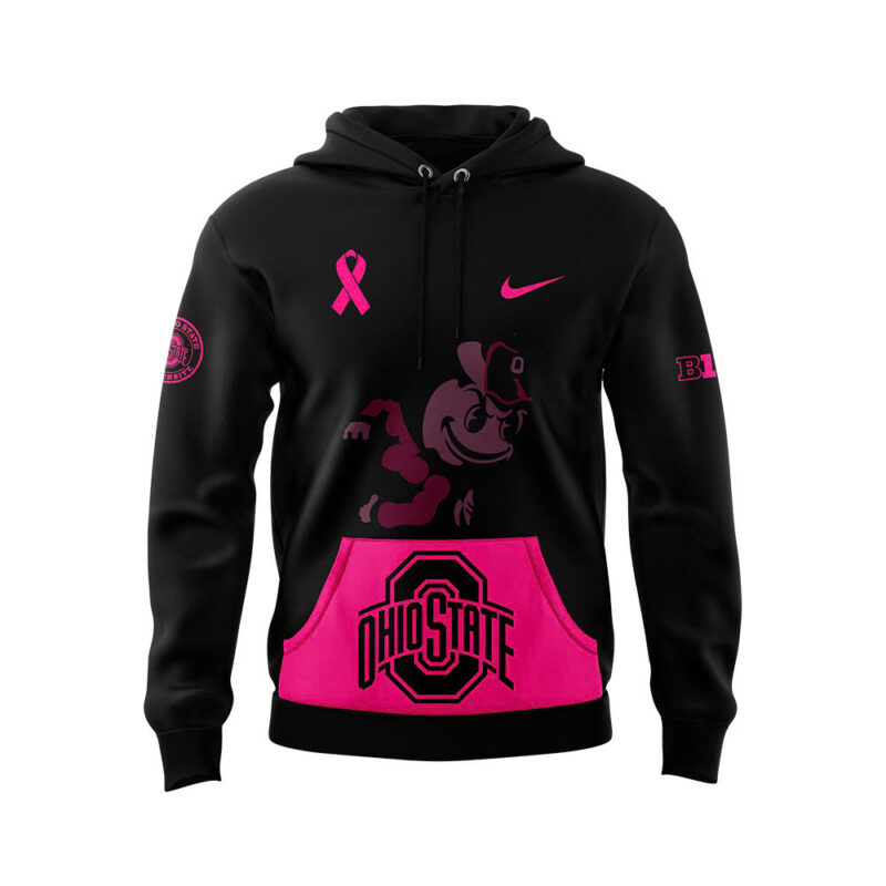 Unisex’s Nike Black Ohio State Buckeyes football 2024 Crucial Catch Club Pullover Hoodie - Image 2