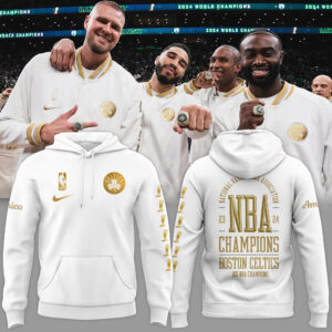 Unisex Nike White Boston Celtics 2024 NBA Finals Champions Hoodie