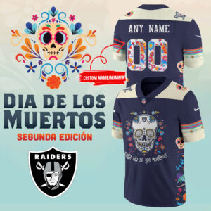 Men’s Nike Las Vegas Raiders 2024 NFL Dia De Los Muertos Premium Limited Personalized Jersey