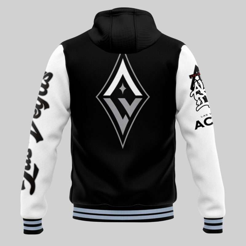 Las Vegas Aces Hooded Letterman Jacket - Image 3
