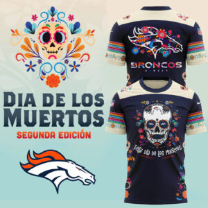 Denver Broncos NFL Dia De Los Muertos Premium Limited Tee
