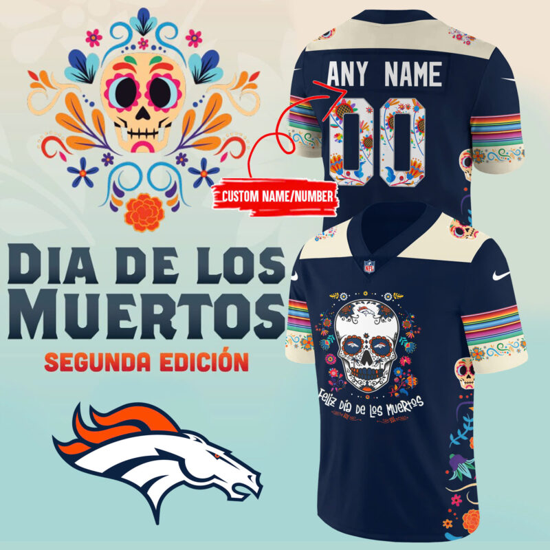 Men’s Nike Denver Broncos 2024 NFL Dia De Los Muertos Premium Limited Personalized Jersey