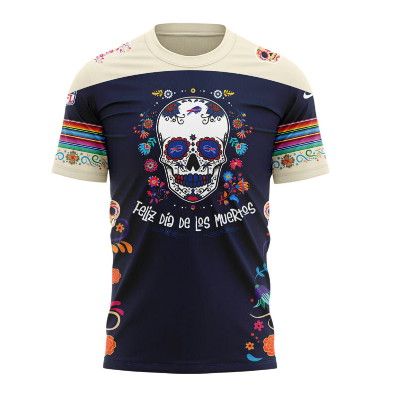 Buffalo Bills 2024 NFL Dia De Los Muertos Premium Limited Tee - Image 2