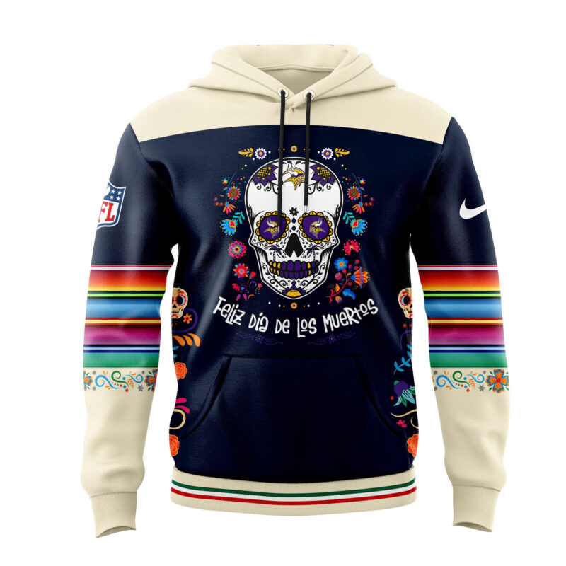 Men's Nike Minnesota Vikings 2024 NFL Dia De Los Muertos Premium Limited Pullover Hoodie - Image 2